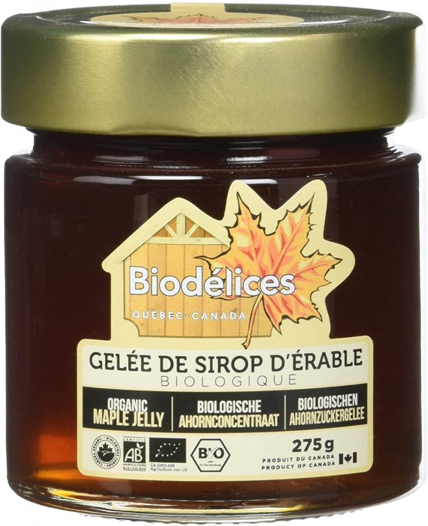 Sirop d'érable en bouteille feuille BIO, Biodélices (10 cl)