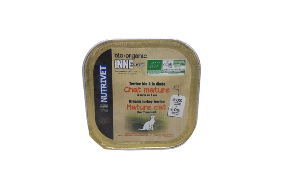 Nutrivet Inne Bio Terrine Chat Mature Bq 100g Green Village Maroc