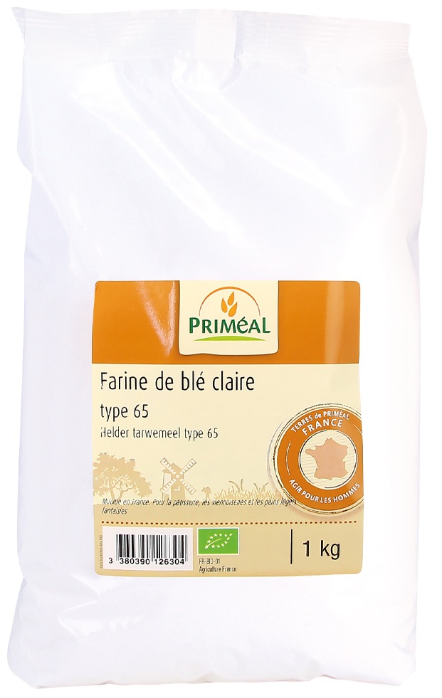 Farine de blé patisserie T65 bio logique 100% produite en Ardèche