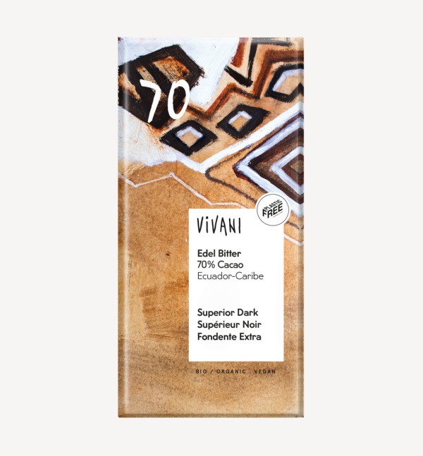 Vivani Chocolat Noir 70% Cacao 100G