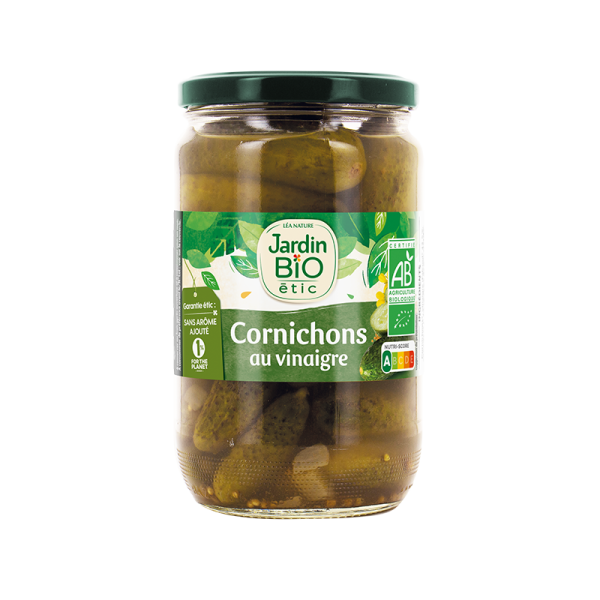 Jardin Bio Cornichons au Vinaigre de Cidre 660G